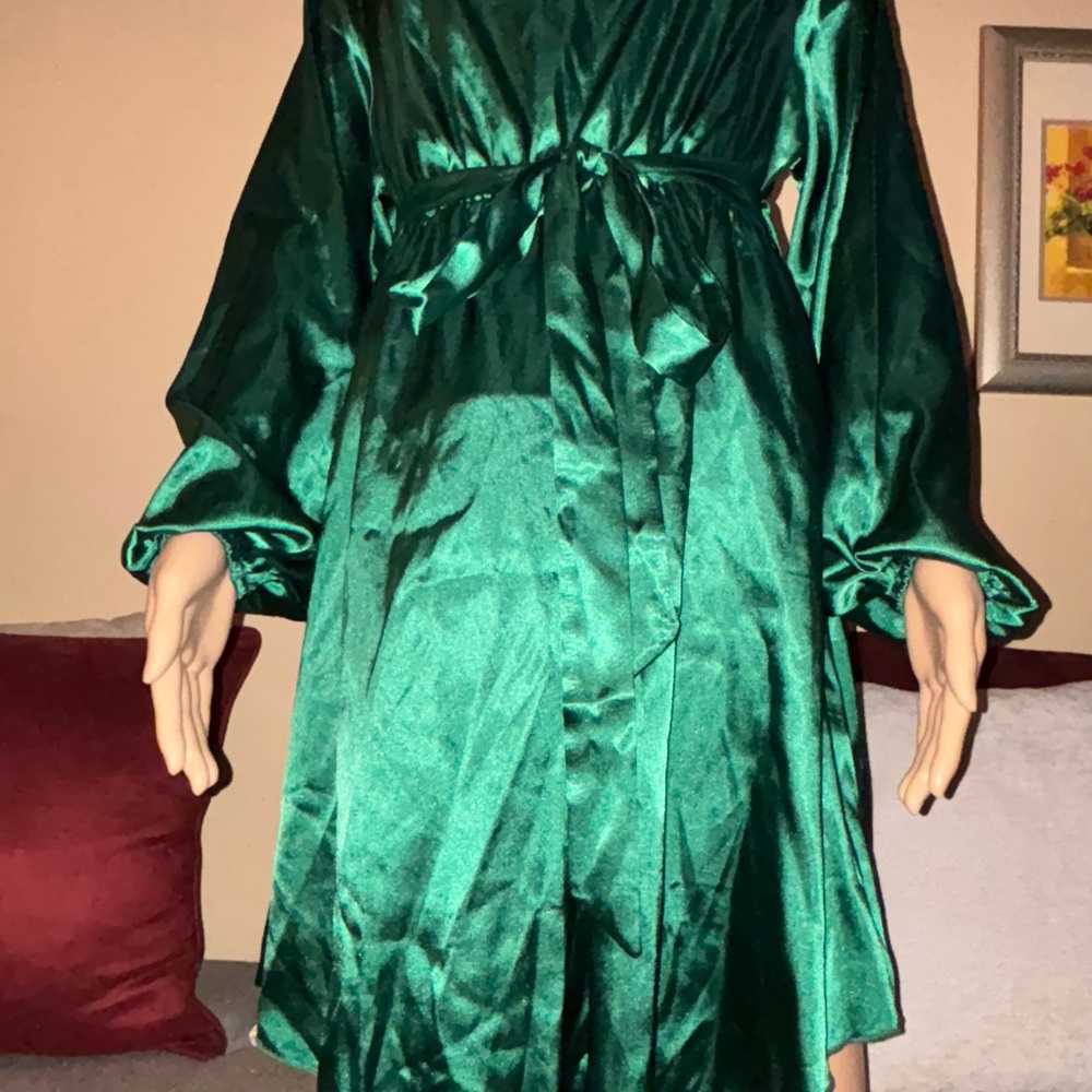 SHEIN Green Long Sleeve Dress
